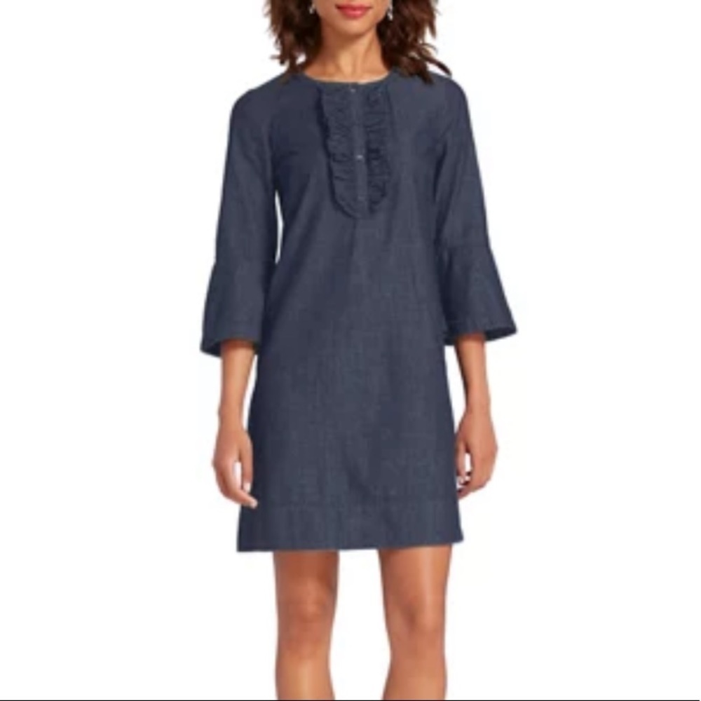 Draper james bell sleeve denim dress